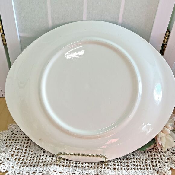 Oval Platter Blue Ridge Floral Peggy Pattern 12" Hand Painted - Picture 9 of 11